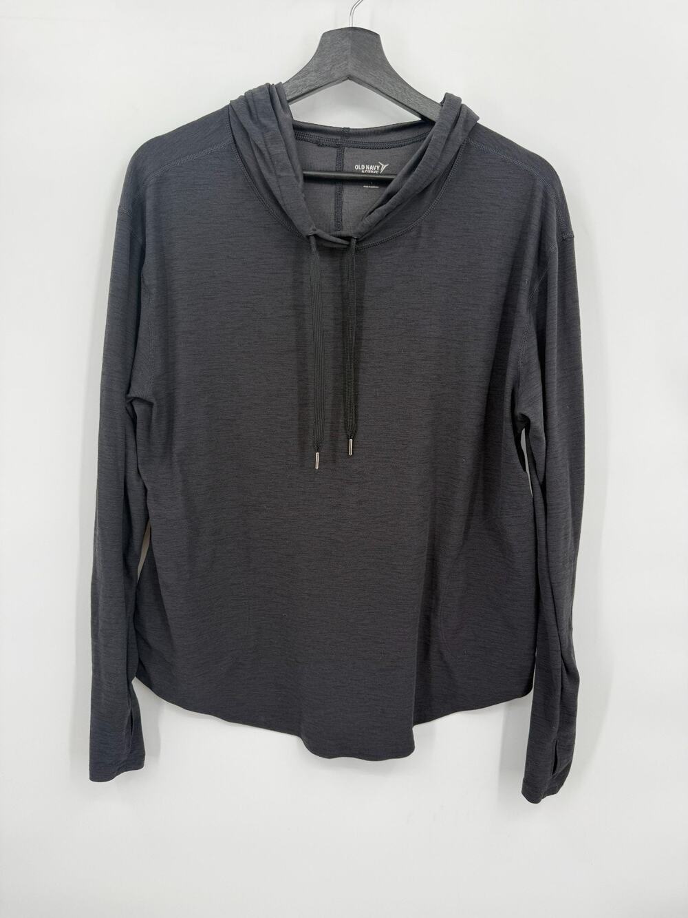 Old Navy Active Womens Breathe On Hoodie Dark Gray Long Sleeve Pullover Large